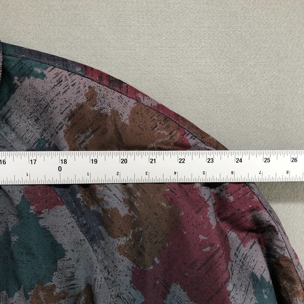 Vintage Parka Jacket Womens XL Gray Abstract Multicolor 90s Windbreaker Outdoors - Picture 11 of 11